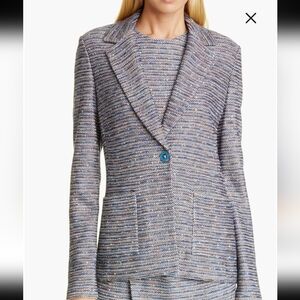 St. John Space Dyed Ribbon Tweed Jacket - Size 8